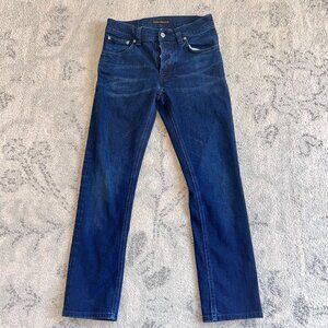 Nudie Jeans Co Men Organic Wash Blue Button Fly Denim 29X26